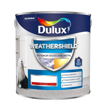 Dulux Weathershield Exterior Gloss Pure Brilliant White 2.5L / 750ml