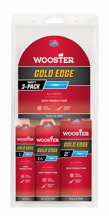 Wooster Gold Edge - Varnish Paint Brush - Pack of 3