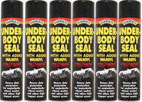 6 x Black Underbody Seal Aerosol With Waxoyl 600ml Hammerite Protection