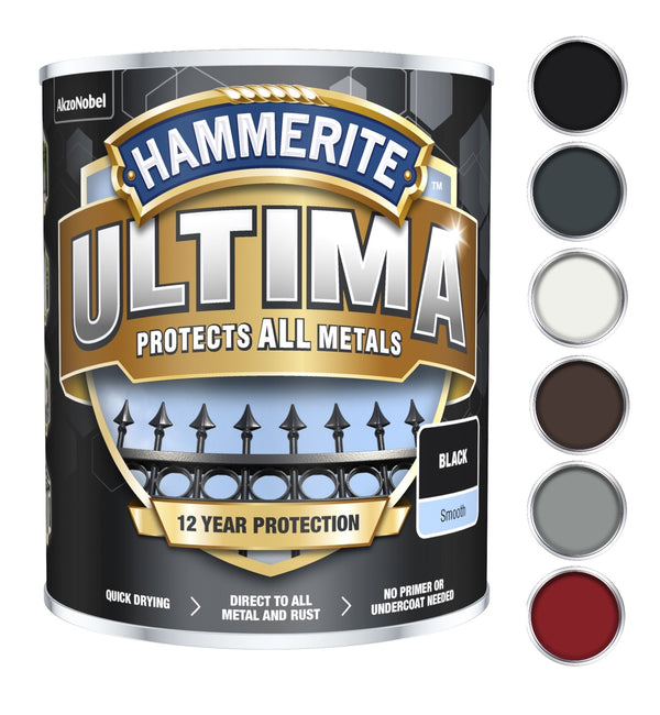 Hammerite Lacca Protettiva Per Metalli Ad Alta Brillantezza 250 Ml Rosso Antiruggine 5841847 - Foto 5