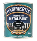 Hammerite - Satin Direct To Rust Metal Paint- All Colours - All Sizes