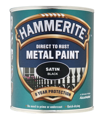 Hammerite - Satin Direct To Rust Metal Paint- All Colours - All Sizes