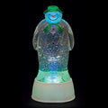 The Snowman with Multi Colour Slow Change LED Lights Water Spinner - 22.5cm Tall