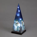 The Snowman and The Snowdog Laser Pyramid Christmas Display 8 Led's - 35cm
