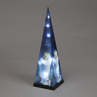 The Snowman and The Snowdog Laser Pyramid Christmas Display 12 Led's - 45cm