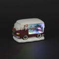 Multi Coloured Ice Skating Carousel Campervan Christmas Decoration - 12.5cm