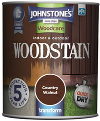 Johnstones Woodcare Indoor and Outdoor Woodstain Paint - All Sizes - All Colours