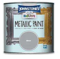 Johnstones Revive Metallic Furniture Paint - Gold and Silver - 375ml