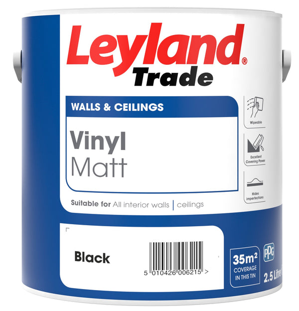 Leyland Trade Vinyl Matt Emulsion Paint - Brilliant White - All Sizes