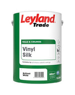 Leyland Trade Vinyl Silk Emulsion Paint - Brilliant White - All Sizes