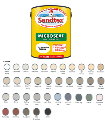 Sandtex 15 Year Microseal Smooth Masonry Tester Pot 150ml - All Colours