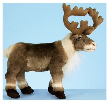 40cm Standing Fabric Plush Reindeer Christmas Decoration / Ornament