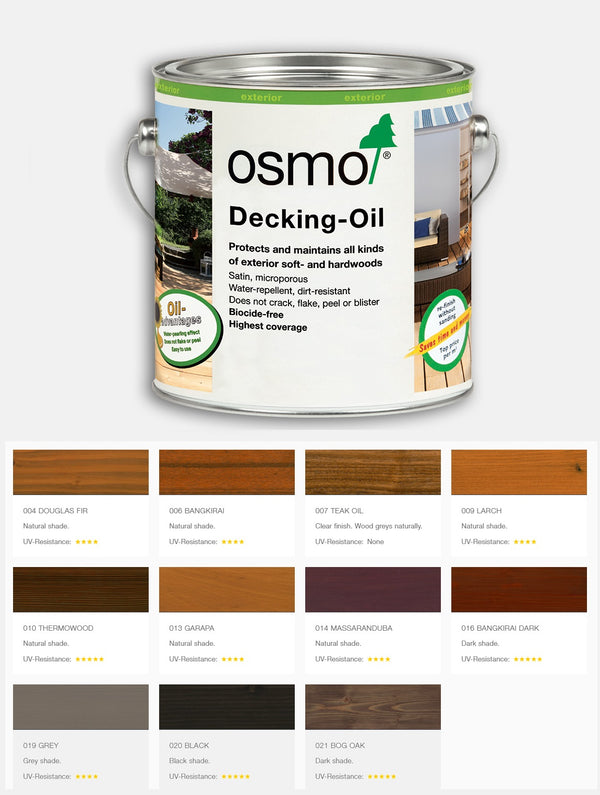 Osmo Decking Oil - All Colours - All Sizes