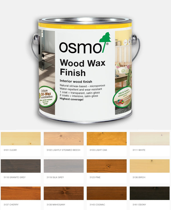 Osmo Wood Wax Finish -  All Colours - All Sizes