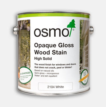 Osmo Opaque Gloss Wood Stain - White - 125ml, 750ml and 2.5L