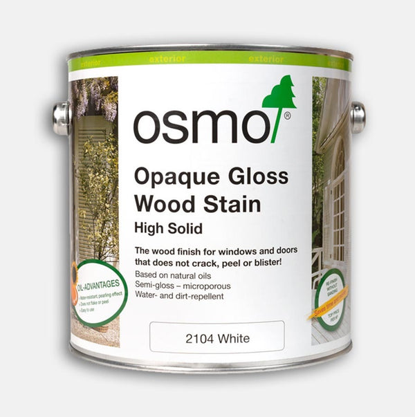 Osmo Opaque Gloss Wood Stain - White - 750ml and 2.5L
