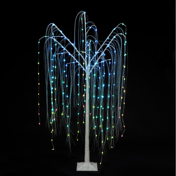 Festive Willow Christmas Tree With Red Green and Blue Digital Lights - 150cm