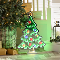 Festive Infinity Tree with Wooden Base - 60cm