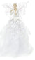 Fabric Angel Christmas Tree Topper - 23 cm - White, Cream, Green or Gold