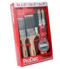 ProDec Premier Paint Brush Set 7 Piece - Including 2 Free Sash Brushes
