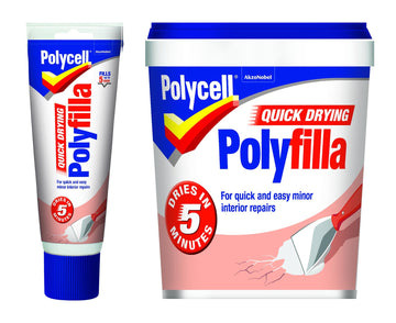 Polycell Polyfilla Quick Drying Filler - Ready Mixed - Tube or Tub