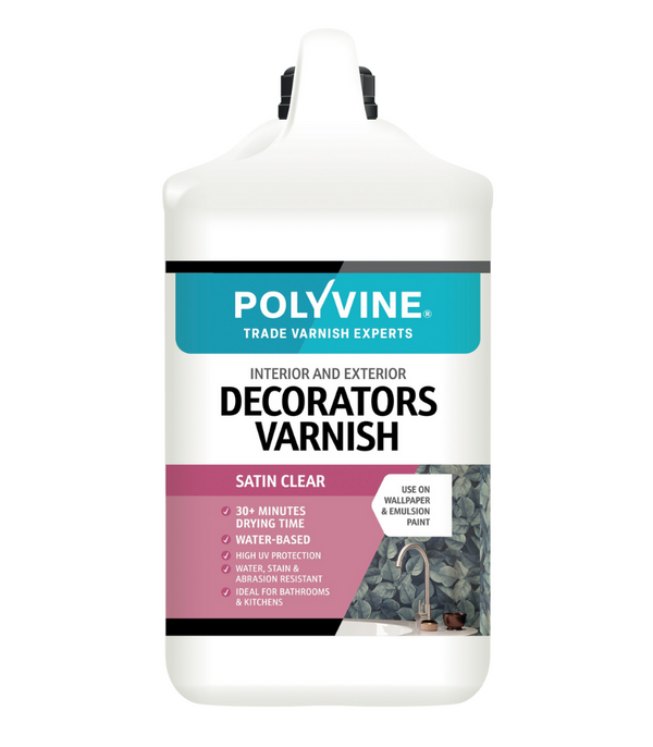 Polyvine Decorators Varnish Available in Gloss, Satin, Dead Flat