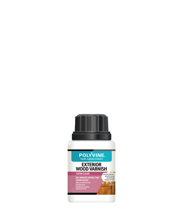 Polyvine Exterior Wood Varnish - Satin or Dead Flat - All Sizes