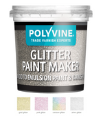 Polyvine Glitter Paint Maker Gold, Pink, Rainbow & Silver for Varnish or Paints