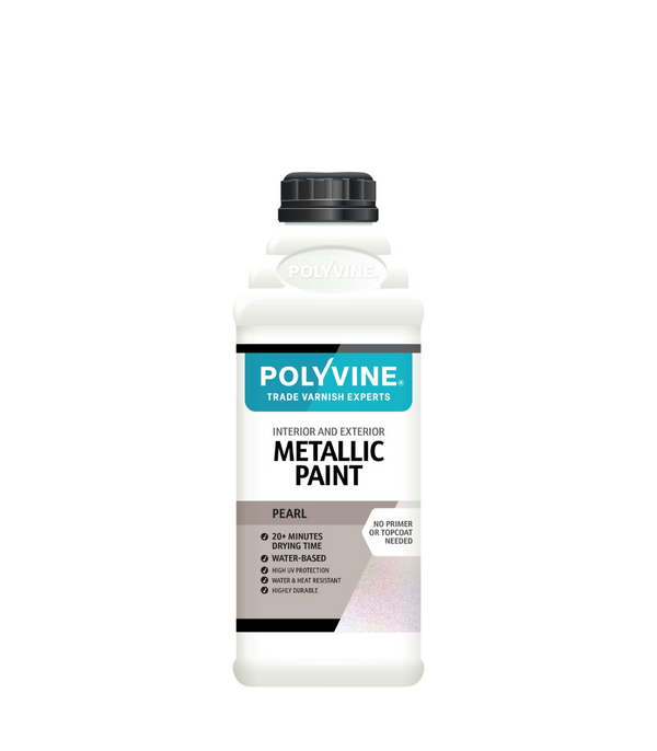 Polyvine Acrylic Metallic Paint - All Colours and Sizes