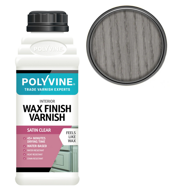Polyvine Wax Finish Varnish - Dead Flat And Satin Finishes - All Colours & Sizes