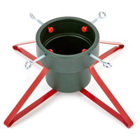 Premier Heavy Duty Metal Real Christmas Tree Stand - Red or Green - 46 and 57cm
