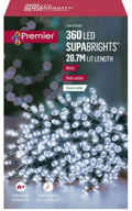 Premier Supabrights Christmas Tree Fairy Lights - 360 Led - Cool White