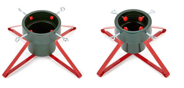 Premier Heavy Duty Metal Real Christmas Tree Stand - Red or Green - 46 and 57cm