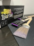 Paint Warrior Semi Oval Angle Paint Brush Set Standard Handle - 3 Pack