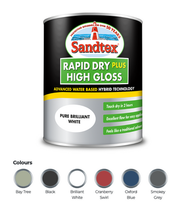 Sandtex Rapid Dry Plus Gloss - All Colours - All Sizes