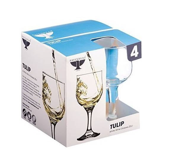 Rayware Glassware 4 x Rayware Tulip White Wine Glasses - 20cl | DIY DIRECT