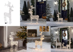 Outdoor Reindeer Christmas Decoration - Light Up White or Warm White Led's