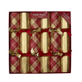 Robin Reed Christmas Crackers - Red and Gold Plaid - 12 Inch - 12 Pack