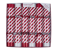 Robin Reed Christmas Crackers - Candy Cane - 12 Inch - 6 Pack