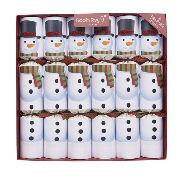 Robin Reed Christmas Crackers - Racing Snowmen - 13 Inch - 6 Pack