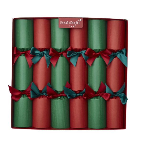 82602 Robin Reed Robin Reed Christmas Crackers - Red and Green Hampton - 14 Inch - 6 Pa ...
