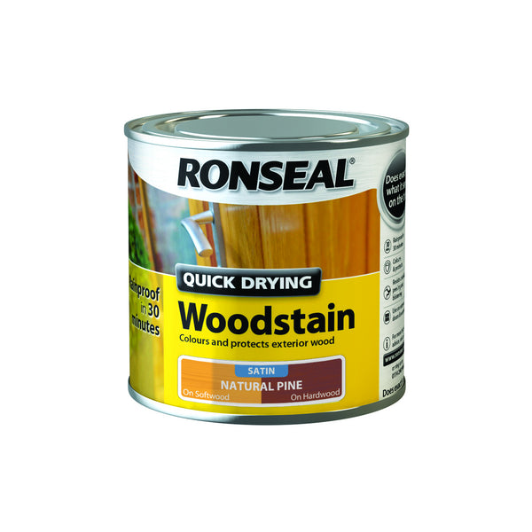 Ronseal Quick Drying Exterior Woodstain  - All Colours Finishes and Sizes