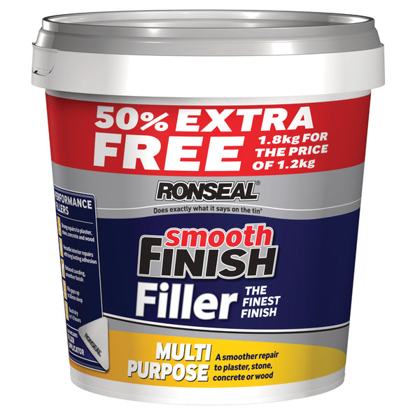 Ronseal Multi Purpose Wall Filler - Ready Mixed - White - All Sizes