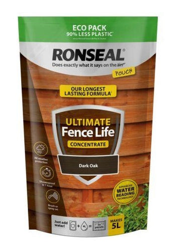 Ronseal Ultimate Fence Life Concentrate - Eco-friendly pouch - 950ml - All Colours