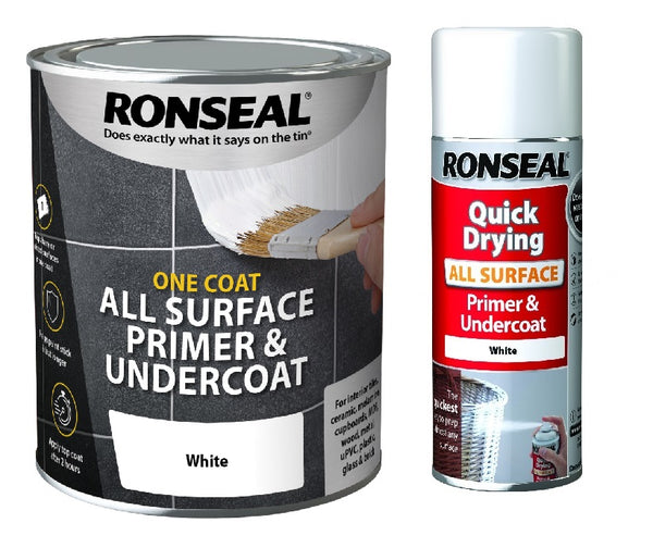 Ronseal One Coat All Surface Primer and Undercoat White All Sizes