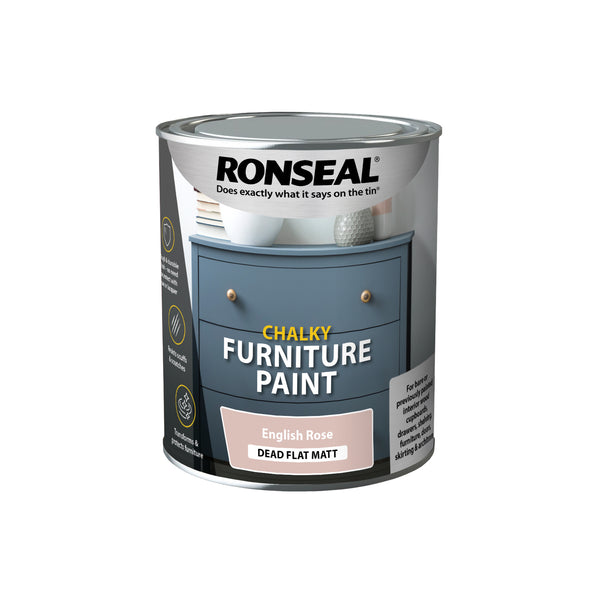 Ronseal Chalky Furniture Paint  750ml Chic Shabby Vintage Paints
