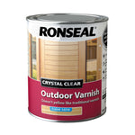 Ronseal Crystal Clear Outdoor Varnish - Matt or Satin - All Sizes