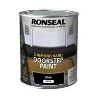 Ronseal Diamond Hard Door Step Paint - Black or Tile Red - 750ml or 250ml