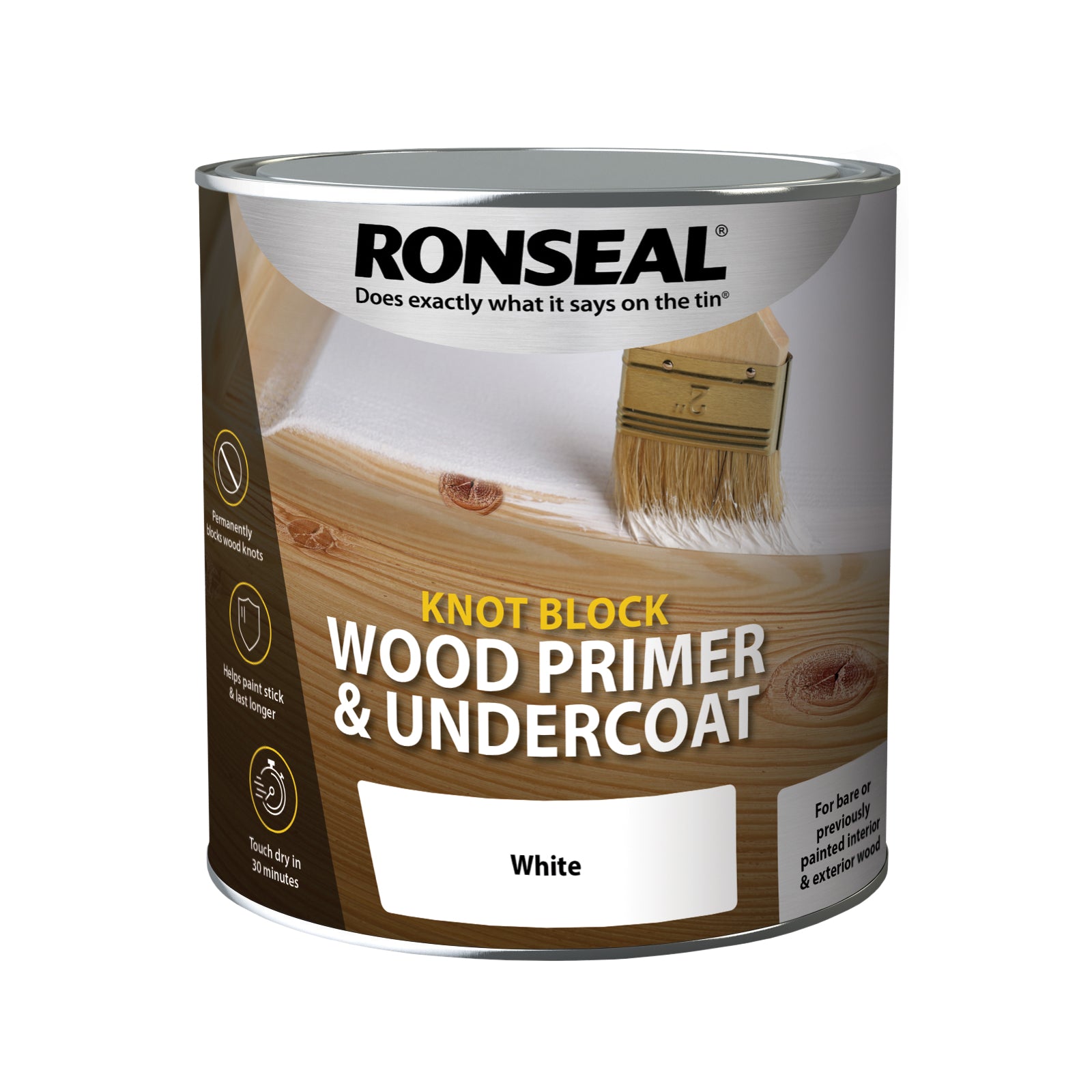 Ronseal Knot Block Wood Primer and Undercoat - White - All Sizes | DIY ...