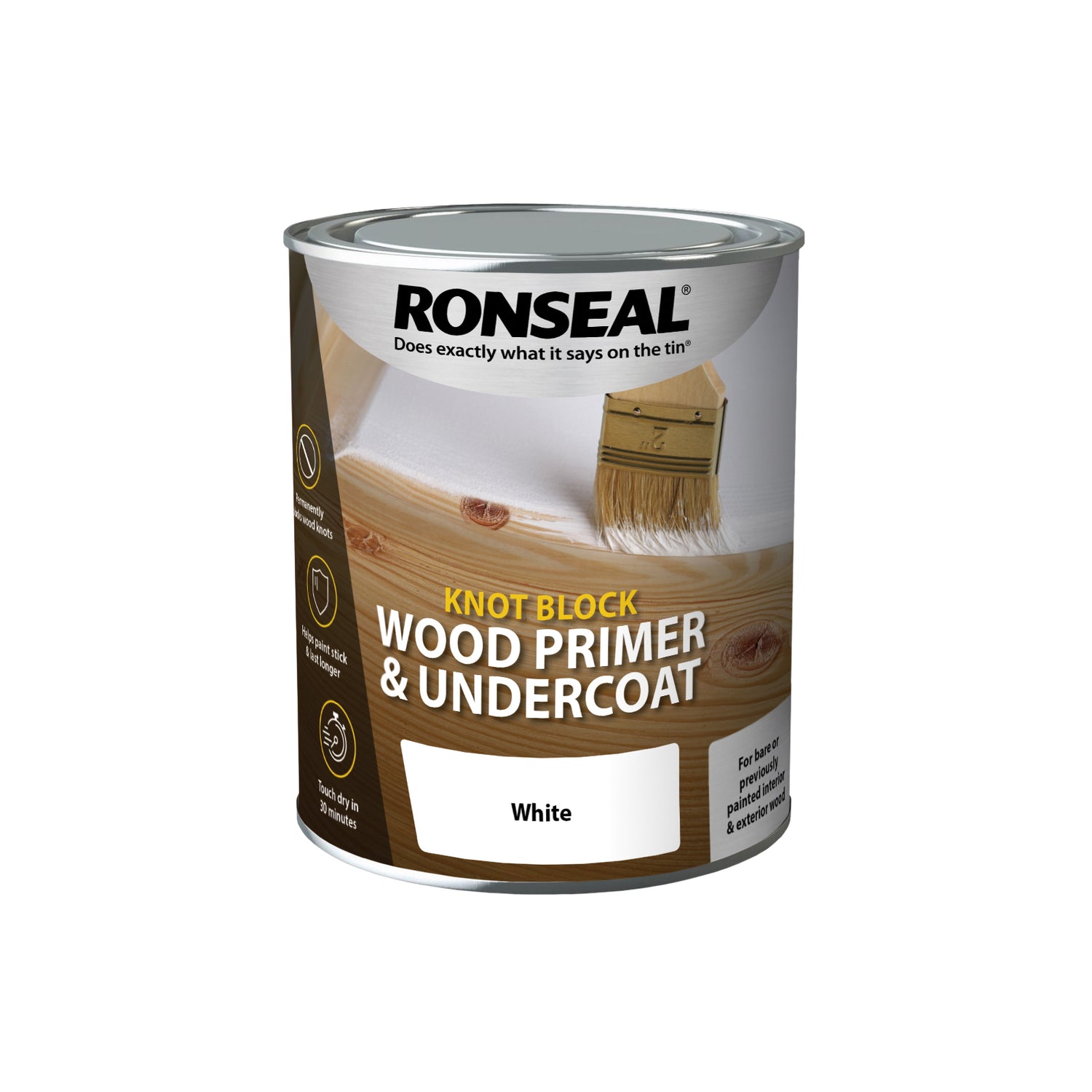 Ronseal Knot Block Wood Primer and Undercoat White All Sizes DIY